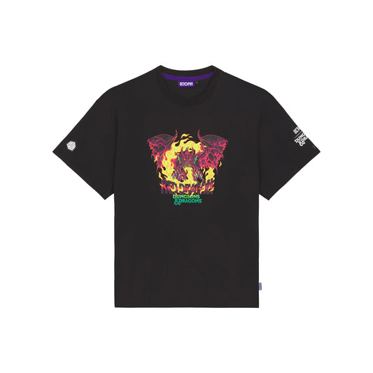 DUNGEONS &amp; DRAGONS OCTOPUS RED DRAGON TEE BLACK