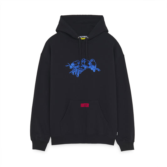 NEVER ALONE HOODIE BLACK