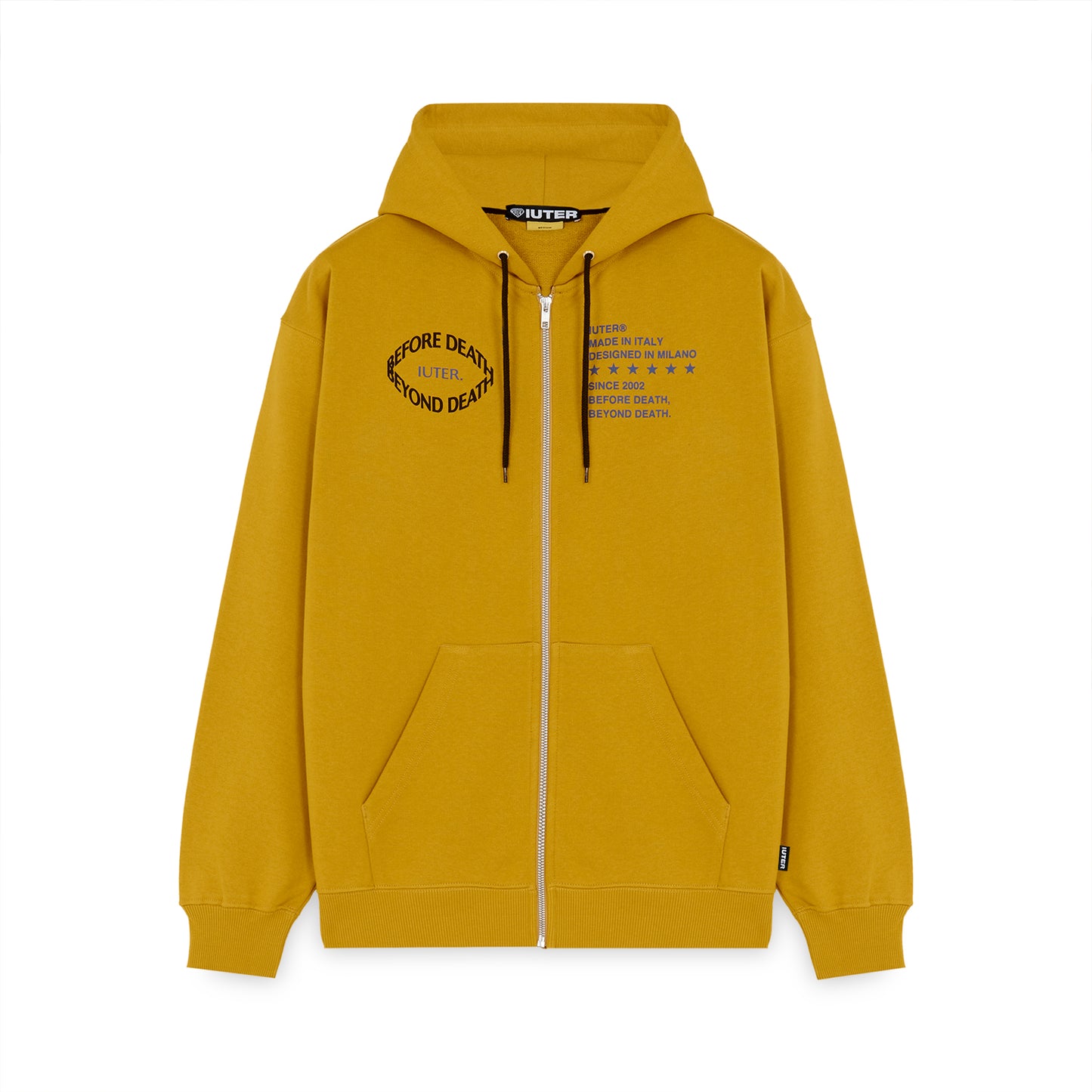DEATH ZIP HOODIE MUSTARD