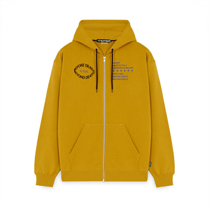 DEATH ZIP HOODIE MUSTARD