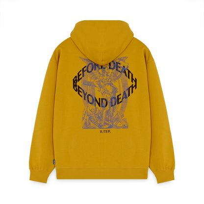 DEATH ZIP HOODIE MUSTARD