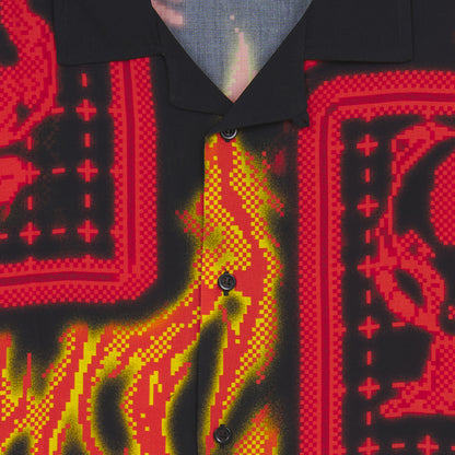 SUMMER IN HELL SS CUBAN SHIRT BY PLAGUE LABS BLACK