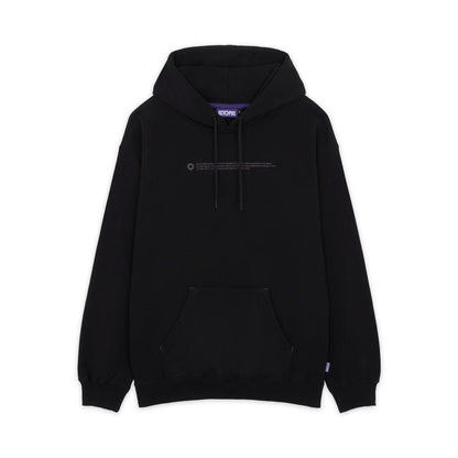 OUTLINE LOGO HOODIE BLACK