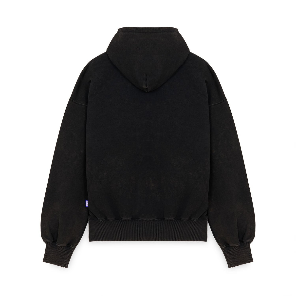OCTOPUS POCKET ZIP HOOD BLACK