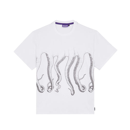OCTOPUS OUTLINE TEE BLACK WHITE