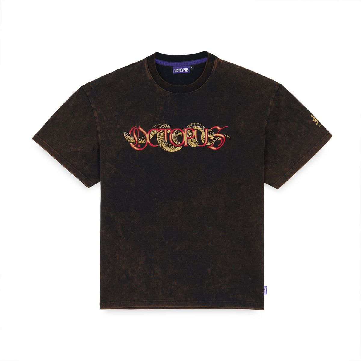 YEAR OF THE SNAKE MARBLE OCTOPUS TEE BLACK