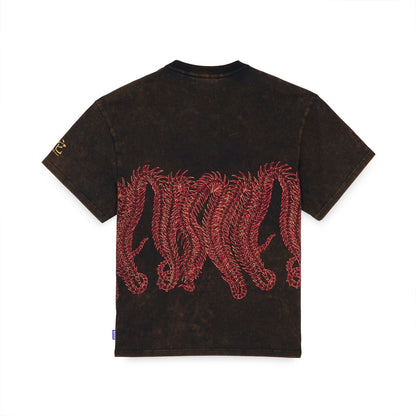 YEAR OF THE SNAKE MARBLE OCTOPUS TEE BLACK