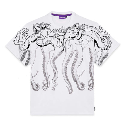 MICRO TENKO - OCTOPUS OUTLINE SERIES TEE WHITE