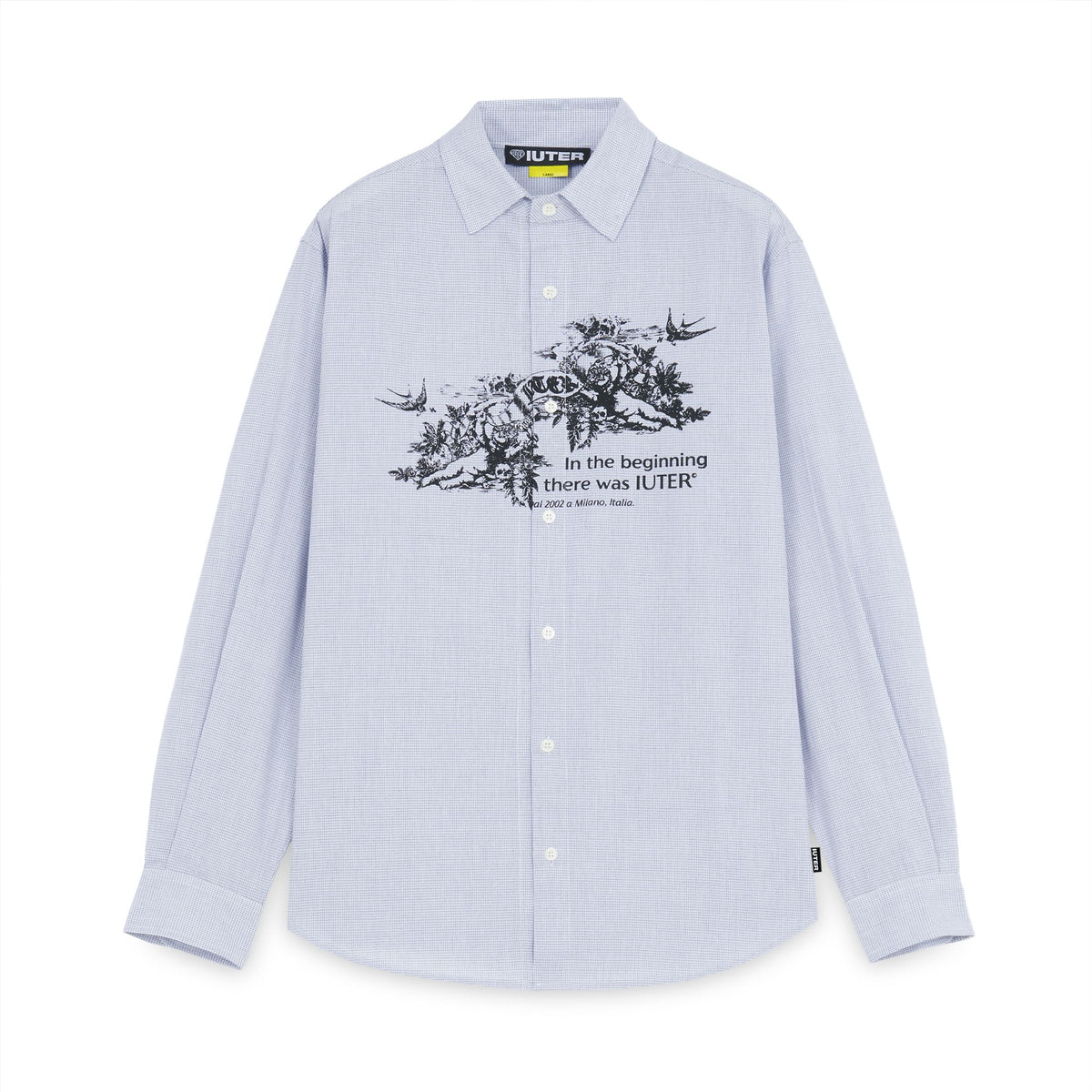 PARADISE MICROCHECK LS SHIRT BLUE