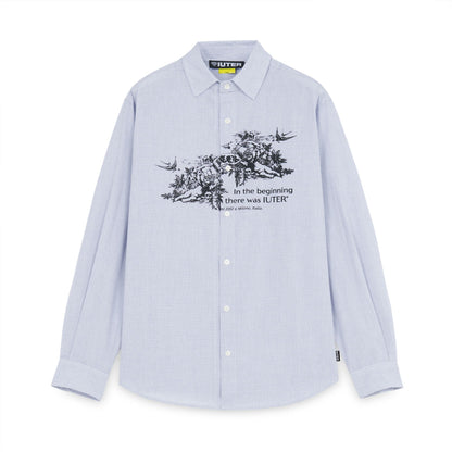 PARADISE MICROCHECK LS SHIRT BLUE