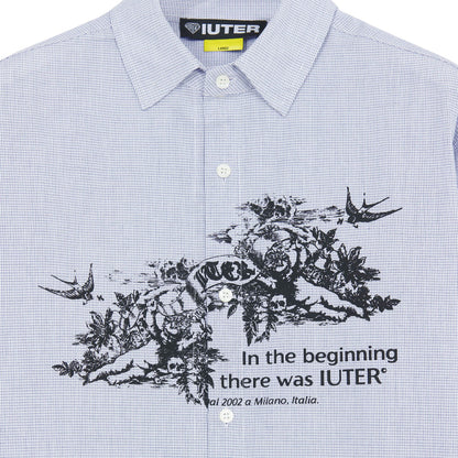 PARADISE MICROCHECK LS SHIRT BLUE