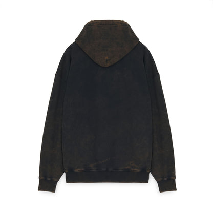 LABEL MARBLE HOODIE BLACK