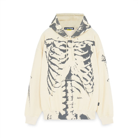 SKELETON HOODIE CREAM