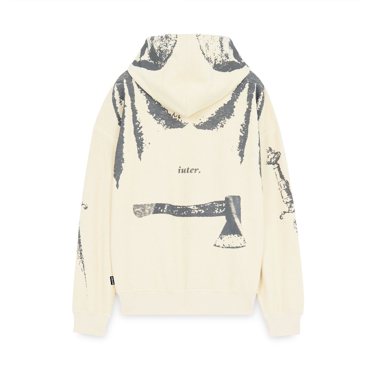 SKELETON HOODIE CREAM