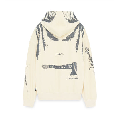SKELETON HOODIE CREAM