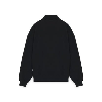HEART LOGO POLO SWEATER BLACK