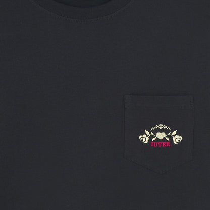 FLORAL POCKET TEE BLACK