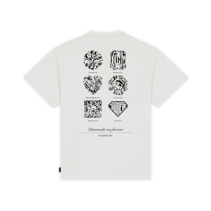 CUTS TEE DUSTYWHITE