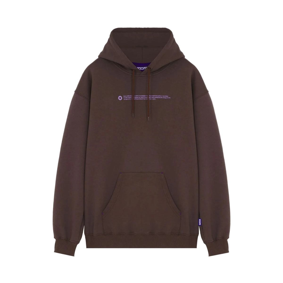 OUTLINE LOGO HOODIE BROWN