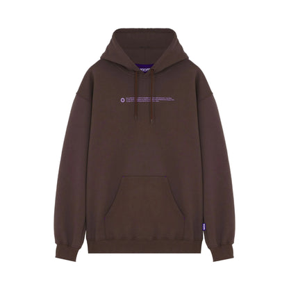 OUTLINE LOGO HOODIE BROWN