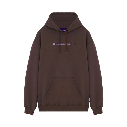 OUTLINE LOGO HOODIE BROWN