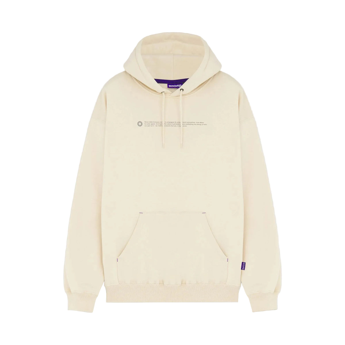 OUTLINE LOGO HOODIE CREAM