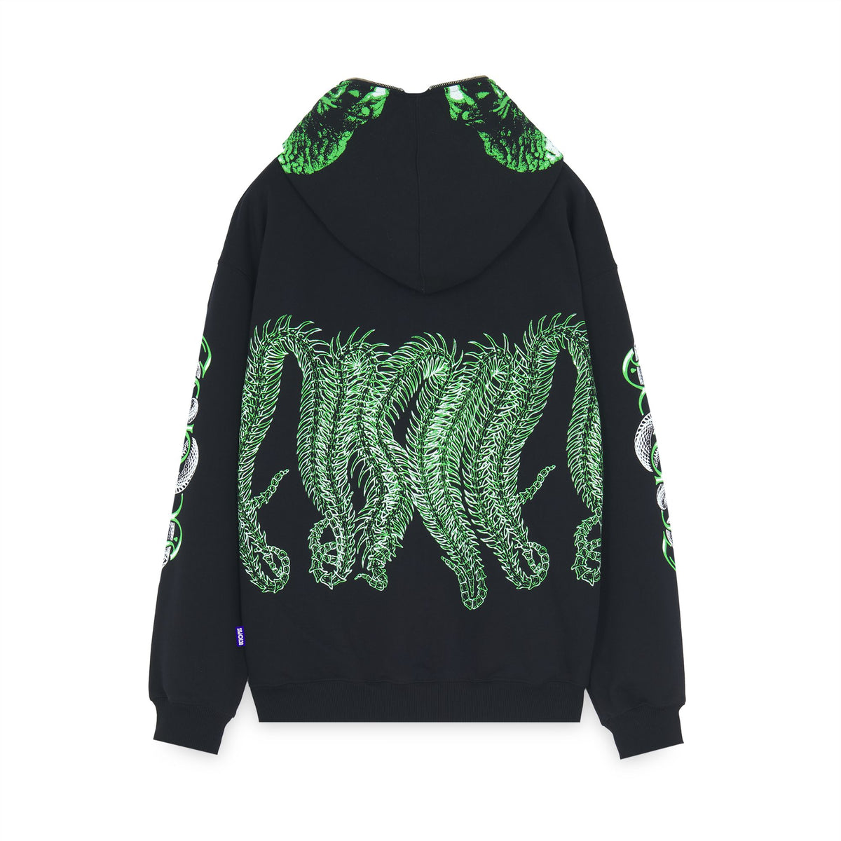YEAR OF THE SNAKE OCTOPUS FULL ZIP HOODIE BLACK