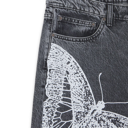 BUTTERFLY LOOSE DENIM PANTS GREYBLEACH