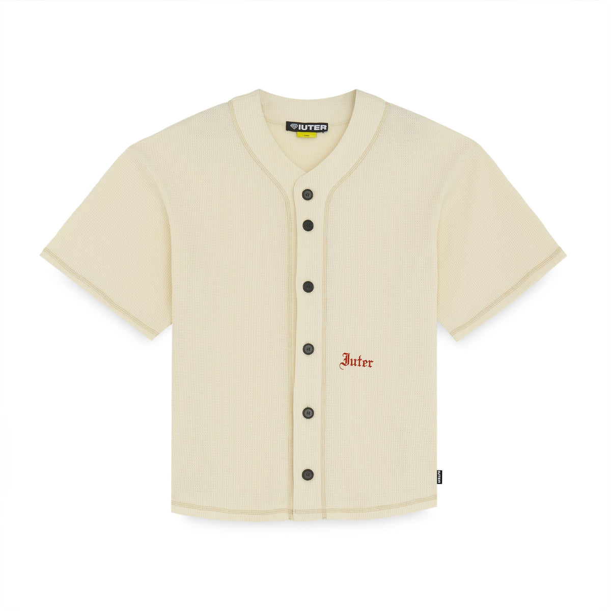 GOTHIC WAFFLE BASEBALL SHIRT IVORY
