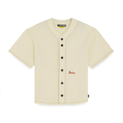 GOTHIC WAFFLE BASEBALL SHIRT IVORY