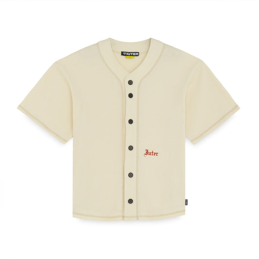 GOTHIC WAFFLE BASEBALL SHIRT IVORY