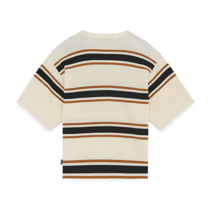 HARMONY STRIPED KNIT OVER TEE IVORY