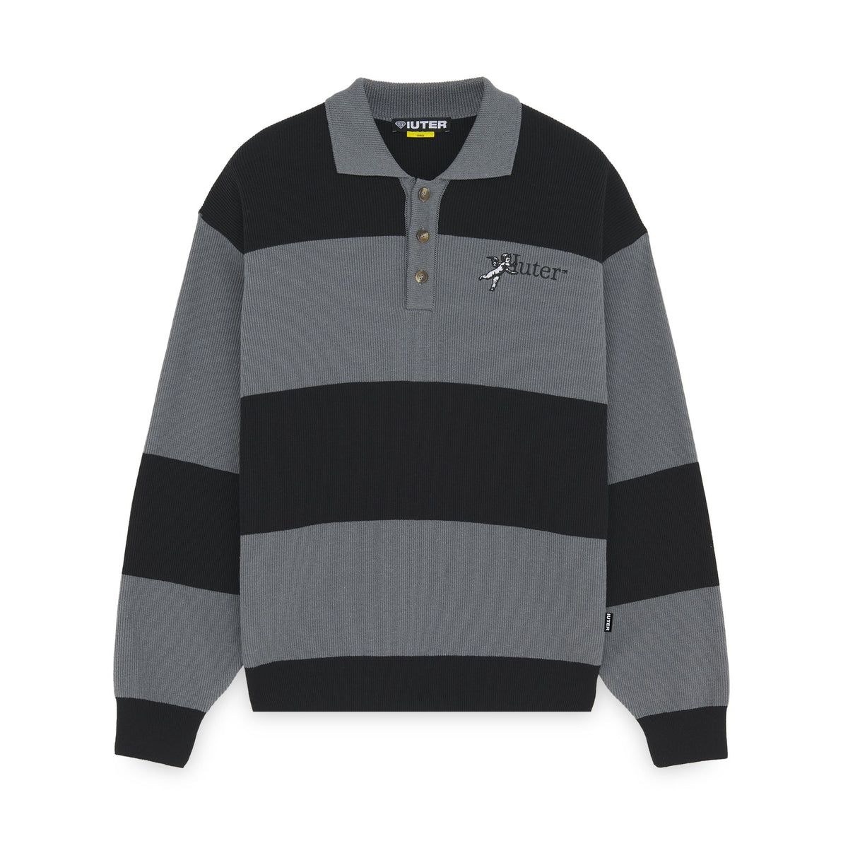 SOULS KNIT POLO BLACK