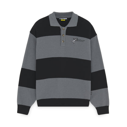 SOULS KNIT POLO BLACK