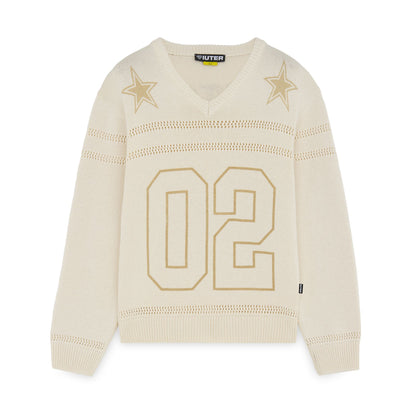 STARS FOOTBALL SWEATER IVORY