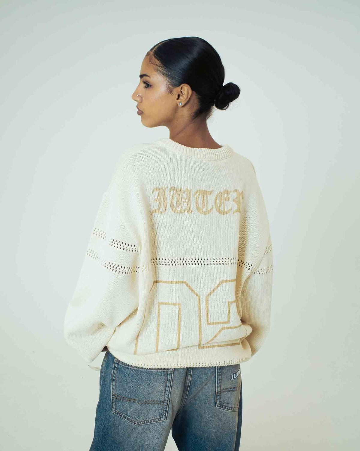 STARS FOOTBALL SWEATER IVORY