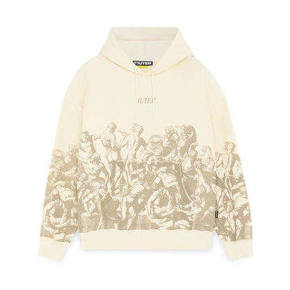 BATTLE REVERSE HOODIE IVORY