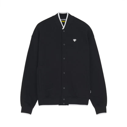 HEART LOGO VARSITY SWEATER BLACK
