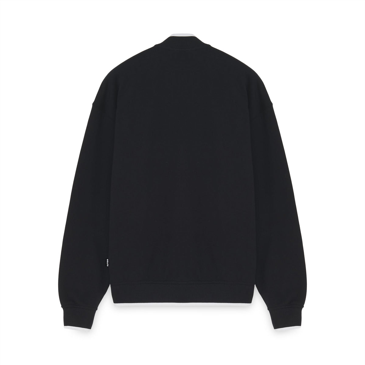 HEART LOGO VARSITY SWEATER BLACK