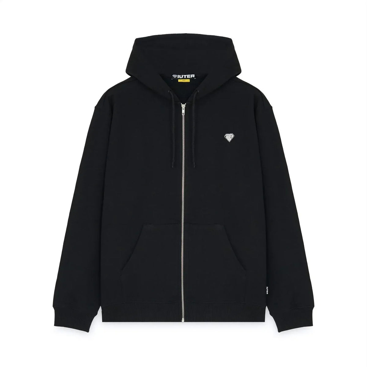 HEART LOGO ZIP HOODIE BLACK