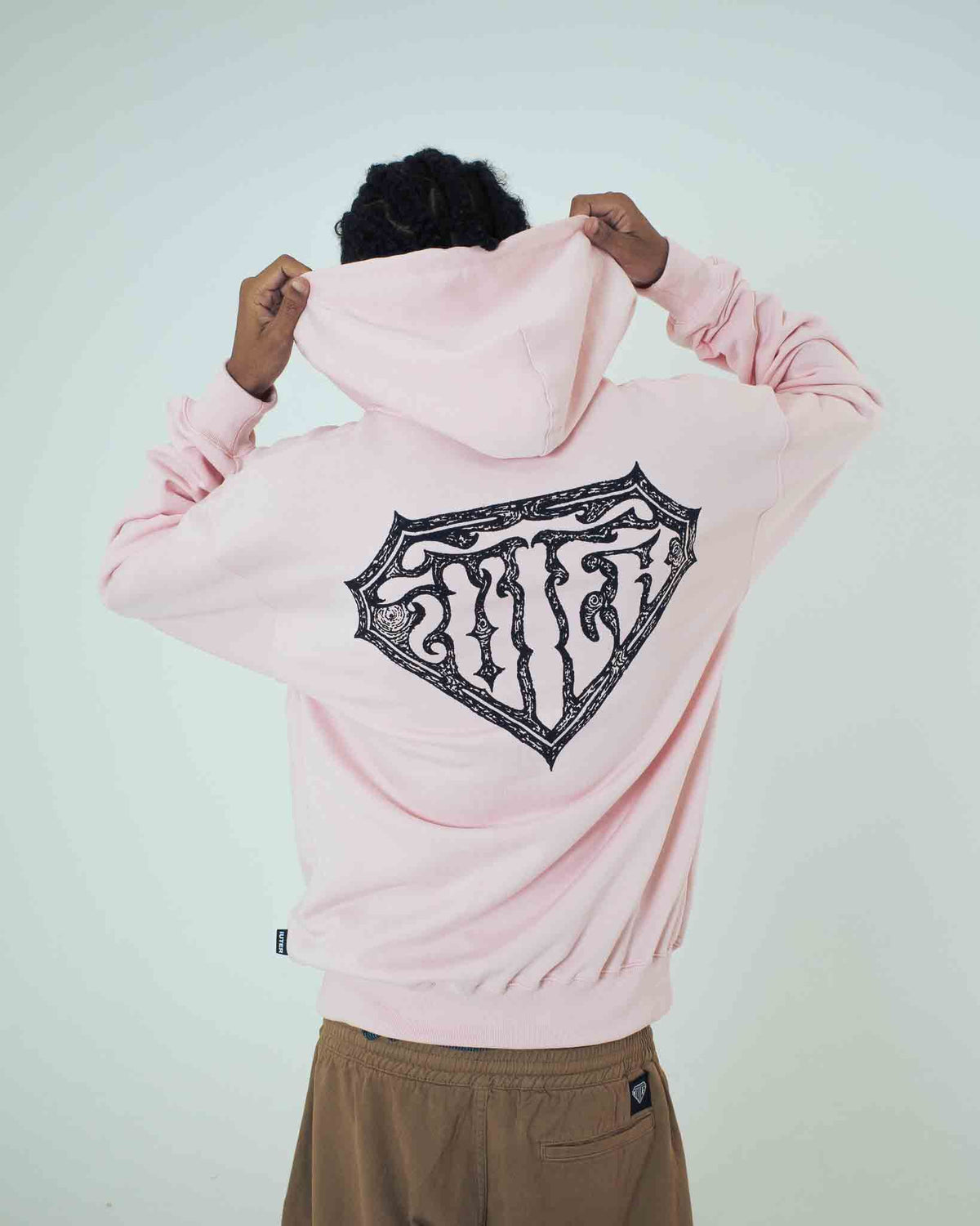 THORNS DOUBLE LOGO ZIP HOODIE PINK