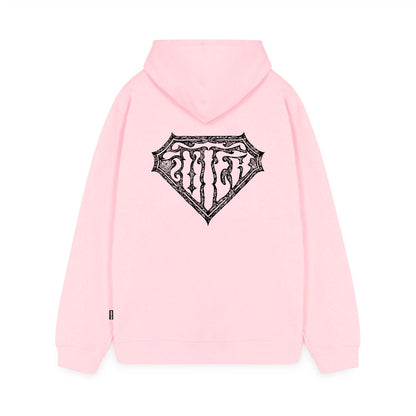 THORNS DOUBLE LOGO ZIP HOODIE PINK