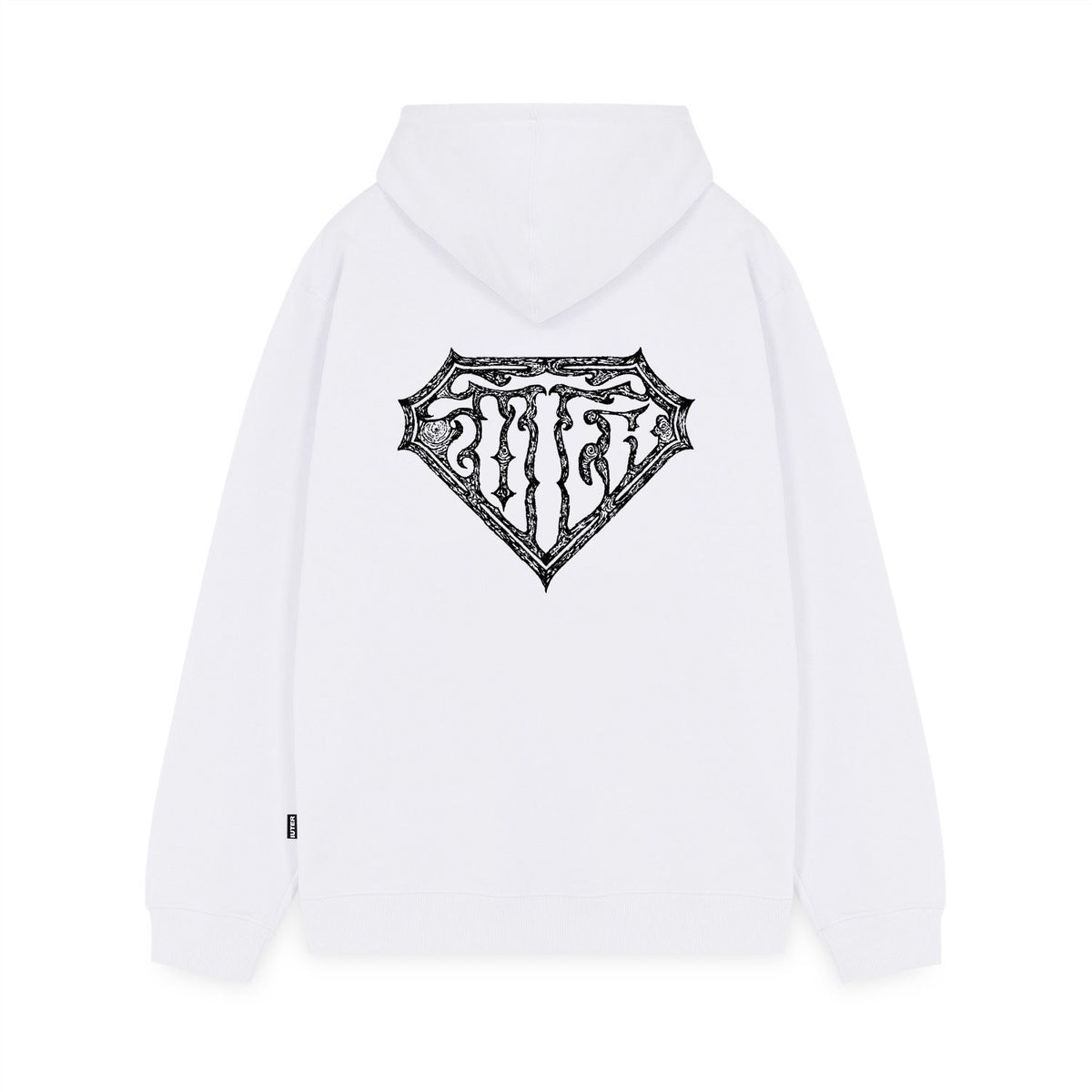 THORNS DOUBLE LOGO ZIP HOODIE WHITE