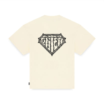 THORNS DOUBLE LOGO TEE IVORY