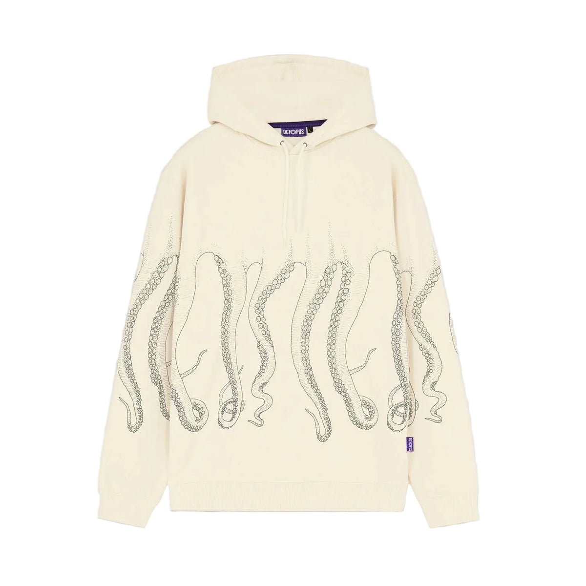 OCTOPUS OUTLINE HOODIE IVORY