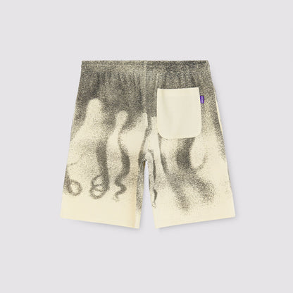OCTOPUS FADED WAFFLE SWEATSHORTS IVORY