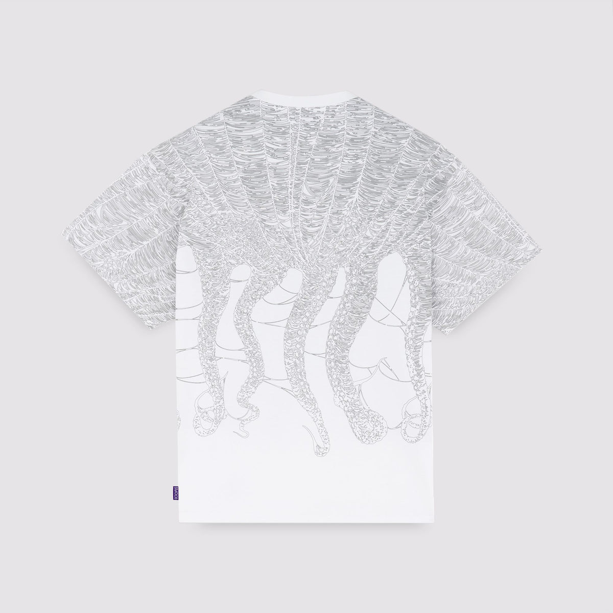 OCTOPUS COBWEB TEE BY LUCA DEVINU WHITE