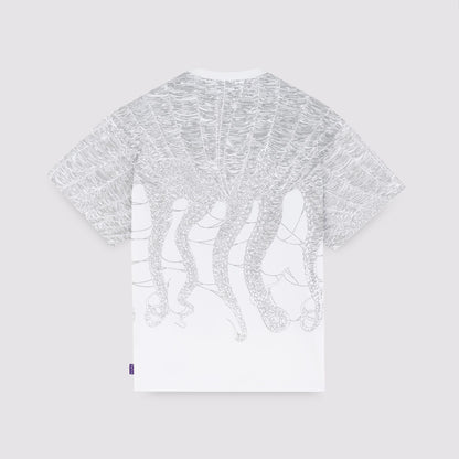 OCTOPUS COBWEB TEE BY LUCA DEVINU WHITE