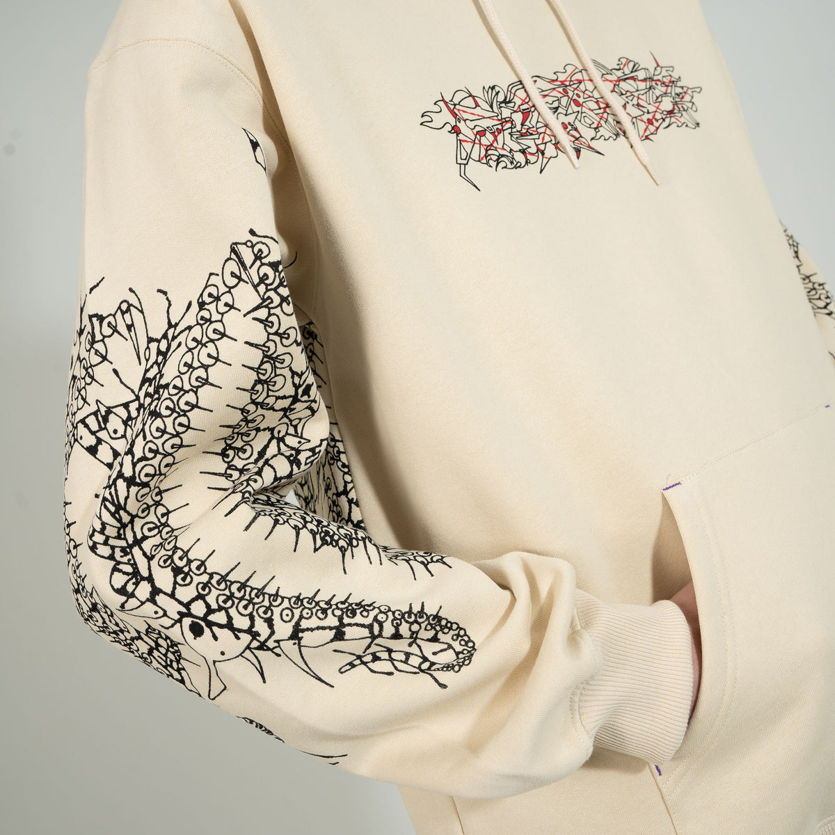 DIGITAL BANGER HOODIE BY VISUAL KULTURE CREAM