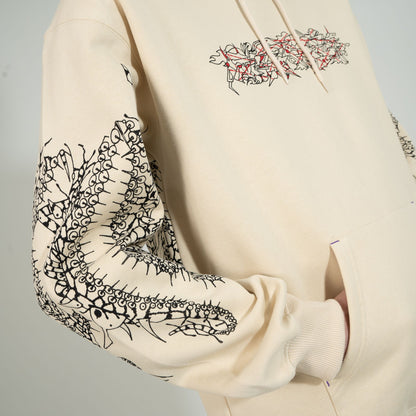 DIGITAL BANGER HOODIE BY VISUAL KULTURE CREAM